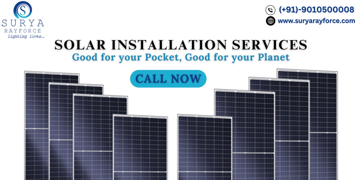 HarshBa46793038's tweet image. Are you considering getting #solarsystem? 
Don&apos;t worry, our team at #SuryaRayforce will guide you through the installation process.  We are available to install quality #solarpanels for both domestic and commercial sectors. Call us at 9010500008.

suryarayforce.com