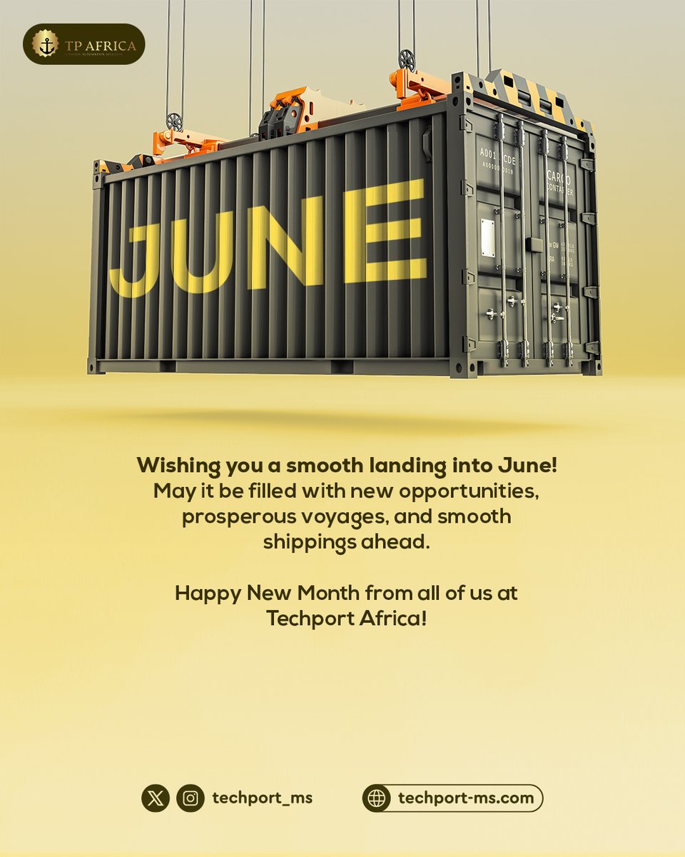 🚢🌟 Happy New Month, June! 🌟🚢

Here’s to smooth sails, seamless logistics, and new opportunities on the horizon. Let’s make June a month of success and growth!

Cheers to a fantastic month ahead! 🌍📦

#HappyNewMonth #June #Shipping #Logistics #NewBeginnings #GlobalReach