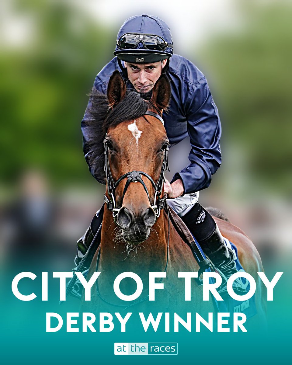 AtTheRaces's tweet image. What a comeback! City Of Troy lands the Derby!