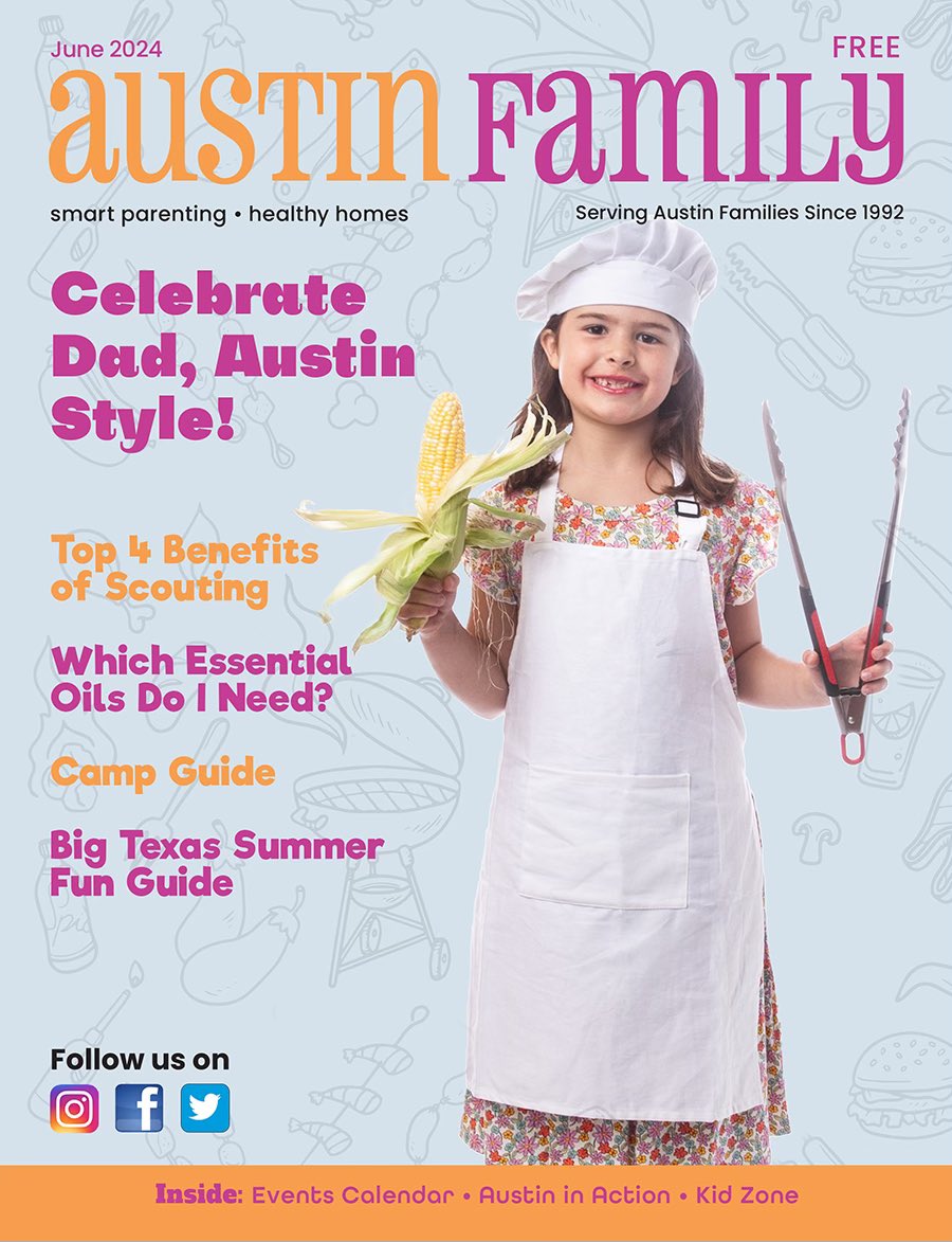Happy June! June brings on Father’s Day, camp, fun, and so many opportunities to explore our great city of Austin. Read the whole article online or pick up a copy at <a href="/CentralMarket/">Central Market</a> <a href="/AustinPublicLib/">Austin Public Library</a> #dellchildrens <a href="/kerbeylanecafe/">Kerbey Lane Cafe</a>