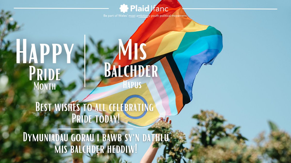 Best wishes to all celebrating Pride today!

Dymuniadau gorau i bawb sy'n dathlu mis balchder heddiw!