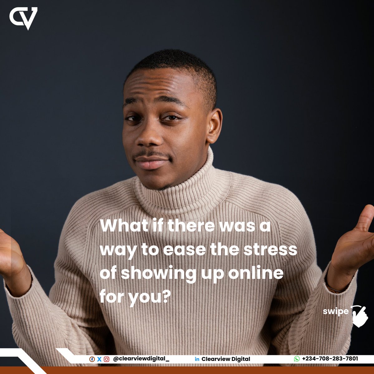 theClearview_d's tweet photo. Stress k*lls. Let a team of experts relieve you of that.

#Socialmediamanagement #PaidAdvertising #ClearviewDigital https://t.co/JuxmFwP1iF