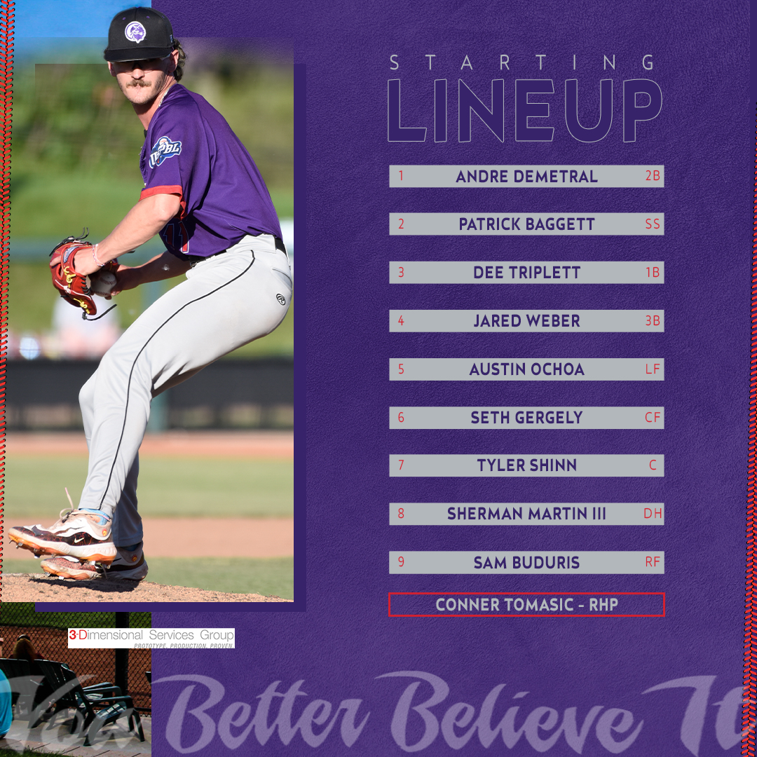 uspbl's tweet photo. Starting Lineup | Utica Unicorns 
Game 13 https://t.co/OrhB3Nzug9
