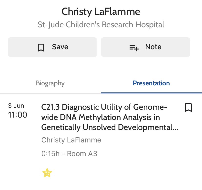If you’re in Berlin (or tuning in online) for the #ESHG24 meeting, come out to the late breaking session this Monday (6/3) to hear about #DNAmethylation in the #DEEs 🧠 

I’ll describe how we used DNA methylation analysis to solve genetically unresolved cases 🧬
