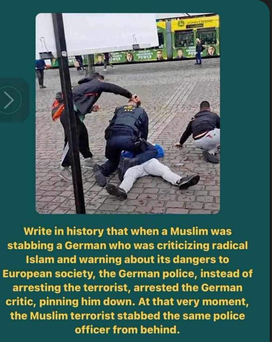 Att inte ta migrationen på allvar kan stå oss dyrt - det fick den här polisen erfara, som arresterade en tysk kritiserade radikal islam, istället för islamisten…

#migpol är existentiell för Sverige och Europa - rösta SD den 9 juni, eller förtidsrösta! 

#euval #svpol