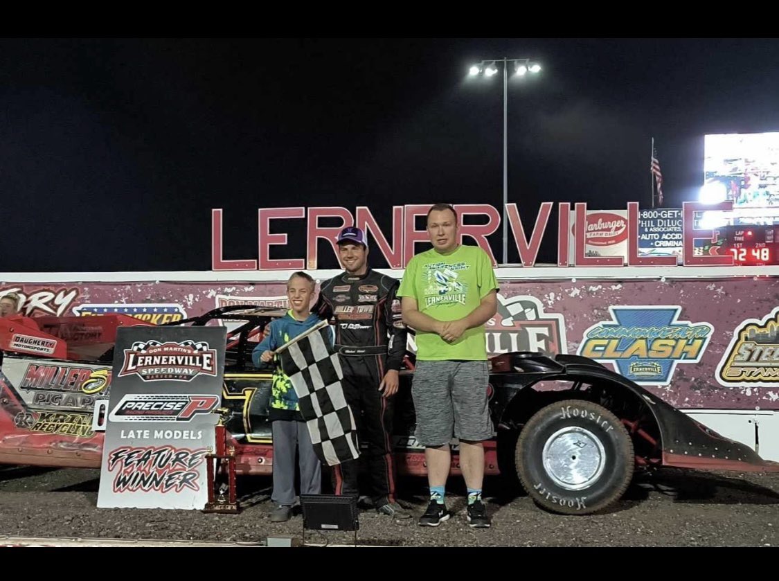 Got it done last night for win number 3 <a href="/Lernerville/">Lernerville Speedway</a> and number 4 on the season! Couldn’t do it without our crew and all our sponsors 
<a href="/Rocket_Chassis/">Rocket Chassis</a> <a href="/Keyser_Integra/">Keyser Mfg./Integra</a> <a href="/Brian_Integra/">Brian Daugherty</a> <a href="/PreciseRacing/">Precise Racing - Hoosier Tire Mid-Atlantic</a> <a href="/LojaksCycle/">LojaksCycleSales</a> #fuelfactory