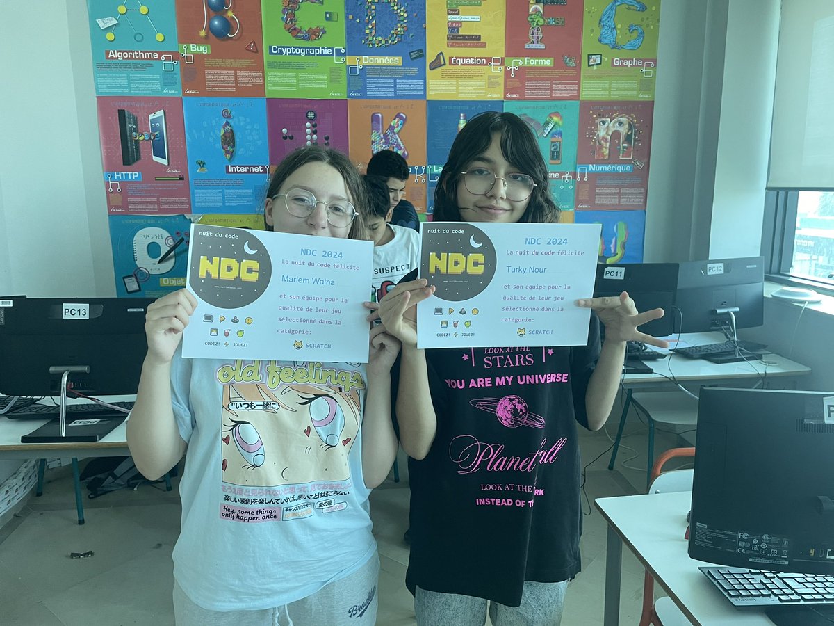 ImenMarzouk's tweet image. Participation du collegesimonedebeauvoir Sfax Tunisie au marathon de programmation @scratch @nuitducode