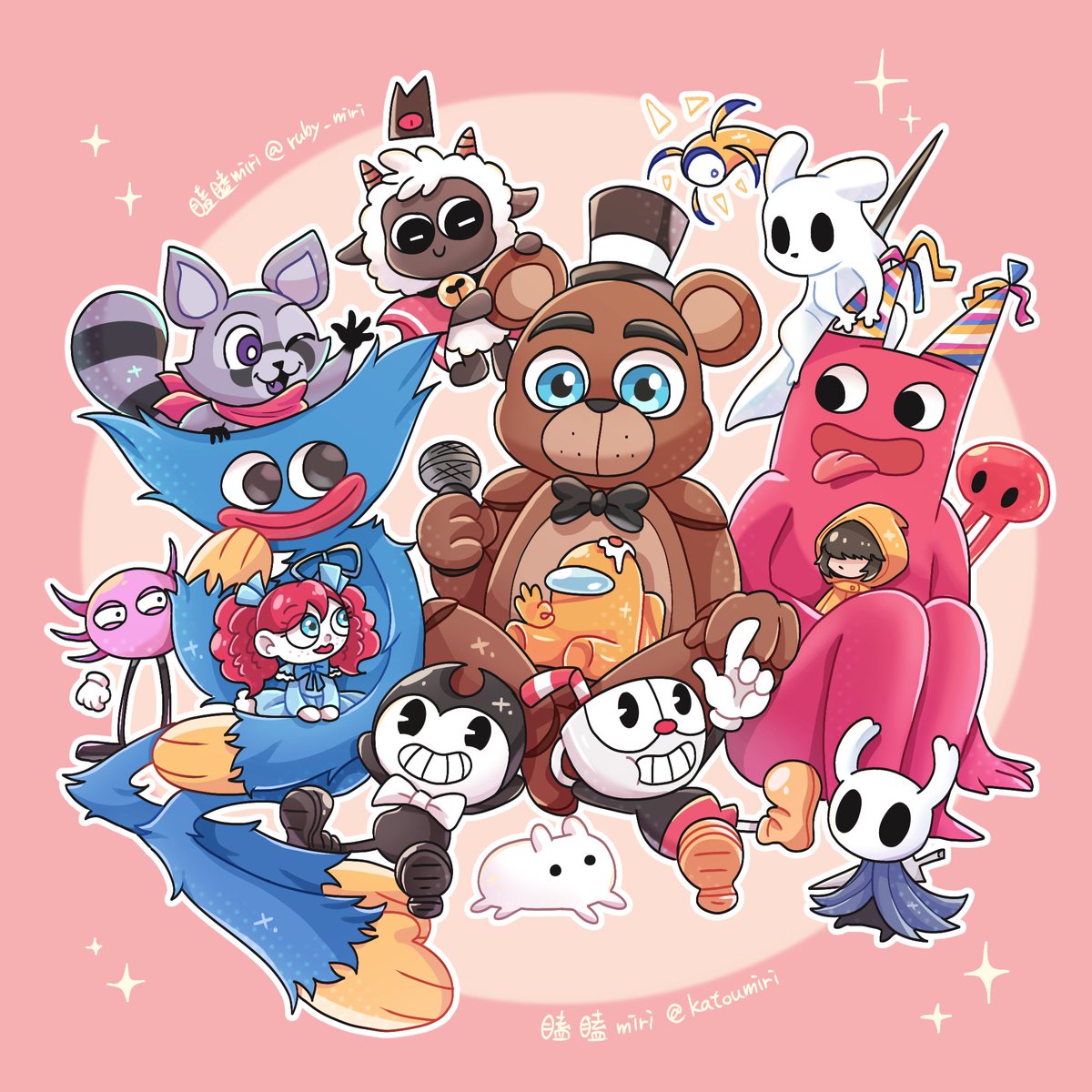 ruby_miri's tweet image. #Bendy #PoppysPlaytime  #hollowknight #nidigopark #fnaf