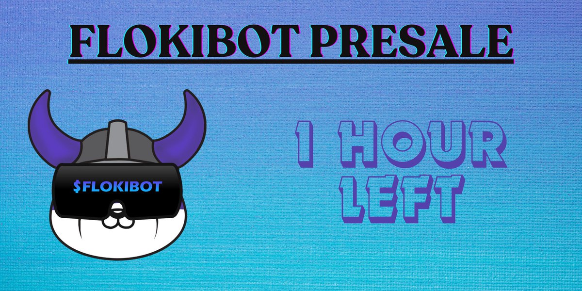 FlokiBot's tweet photo. 🚨FINAL HOUR🚨

Buy link: https://t.co/RcUlNVRS4z

Don’t miss the opportunity 

We’ll moon after presale. Massive marketing campaign starts after Fair launch for launch.

Buy Buy Buy!! https://t.co/yXB4Z4pgJl