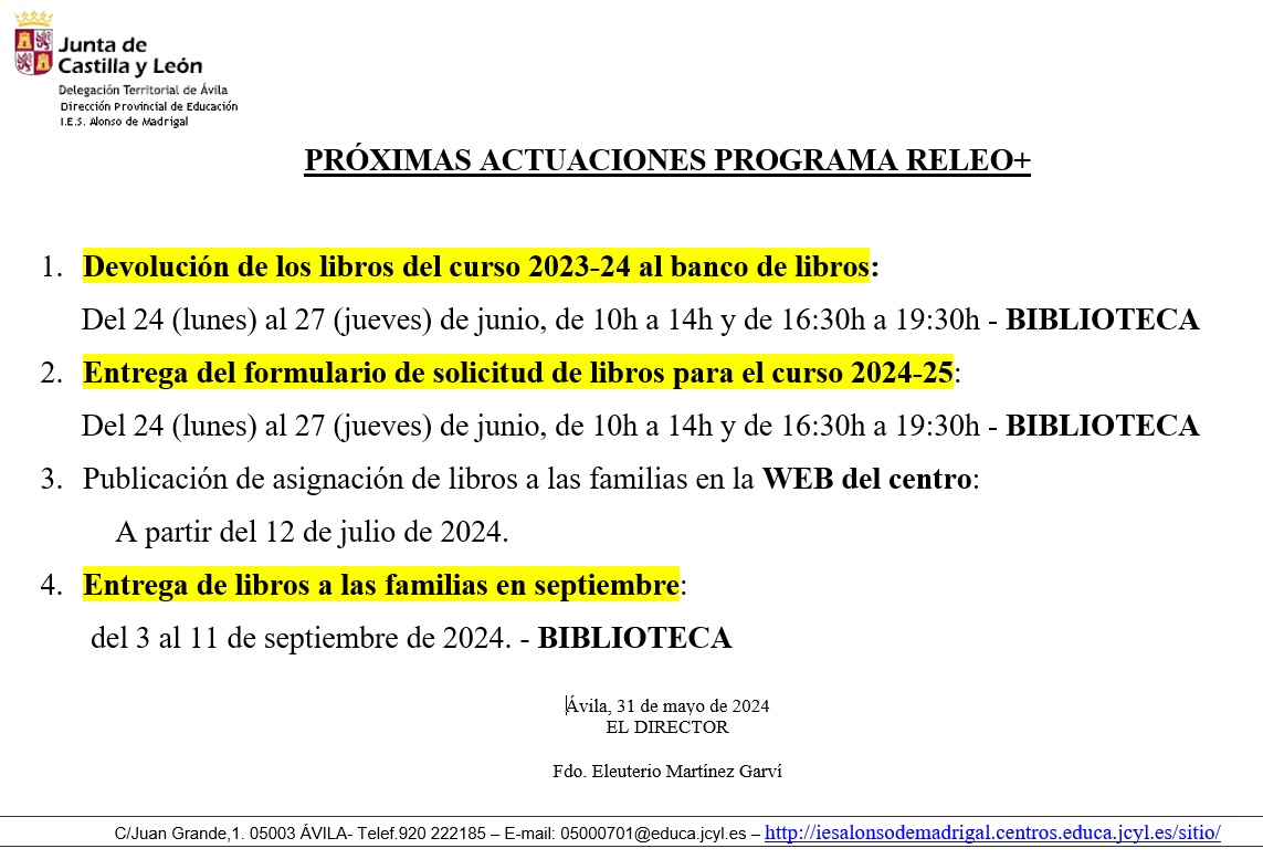 iesalonsodemad1's tweet photo. Información importante para el alumnado que tiene Releo+ https://t.co/UeicCL5TYk