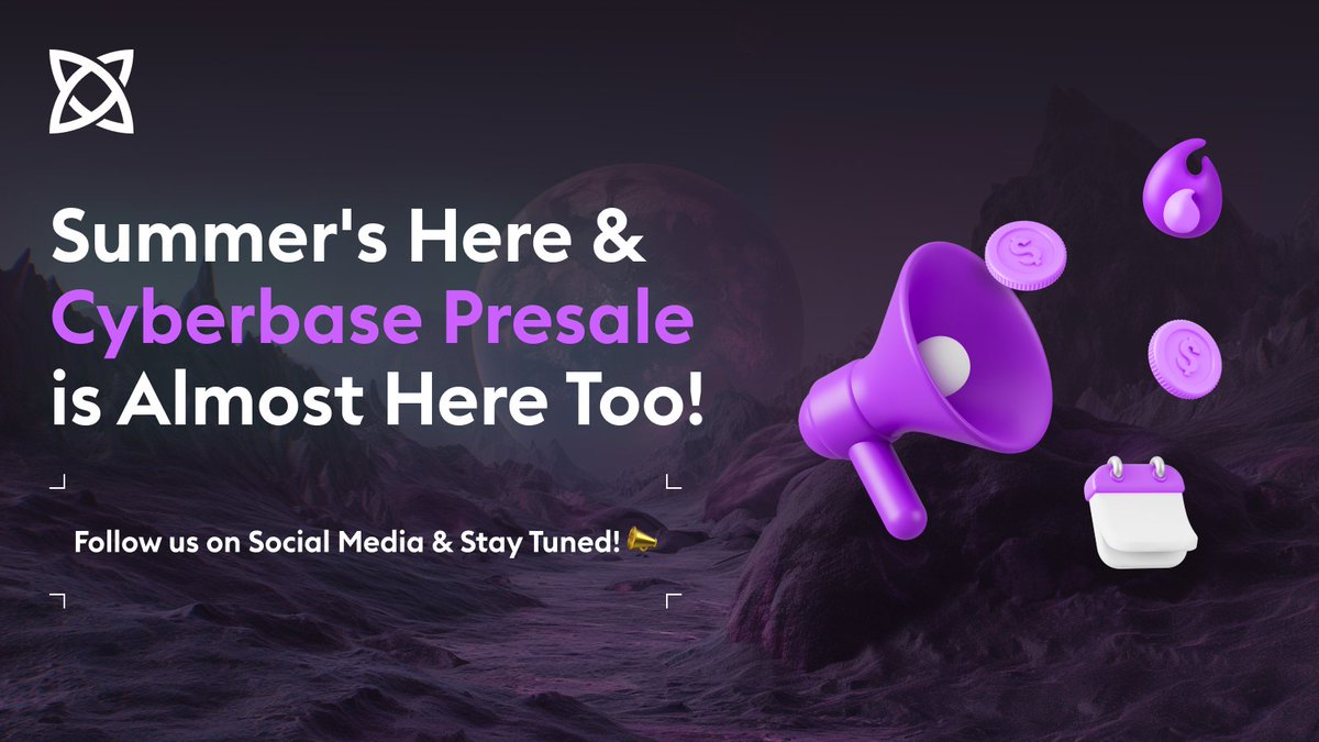 cyberbasexyz's tweet photo. Hello, Cyberbase fam! ☀️ The #summer season has arrived, and we're excited to hear how you'll be savoring these warm, sunny days!🍦

📅 Before you dive into your summer adventures, we have a reminder for you. Our pre-sale opening is just around the corner, so follow us on social media & stay tuned for updates! 

As we eagerly await the opportunity to create cherished summer memories together, why not spark some inspiration? 🌟 Please share your summer plans with us in the comments⬇️ and let's all enjoy this beautiful season as a community! 💖