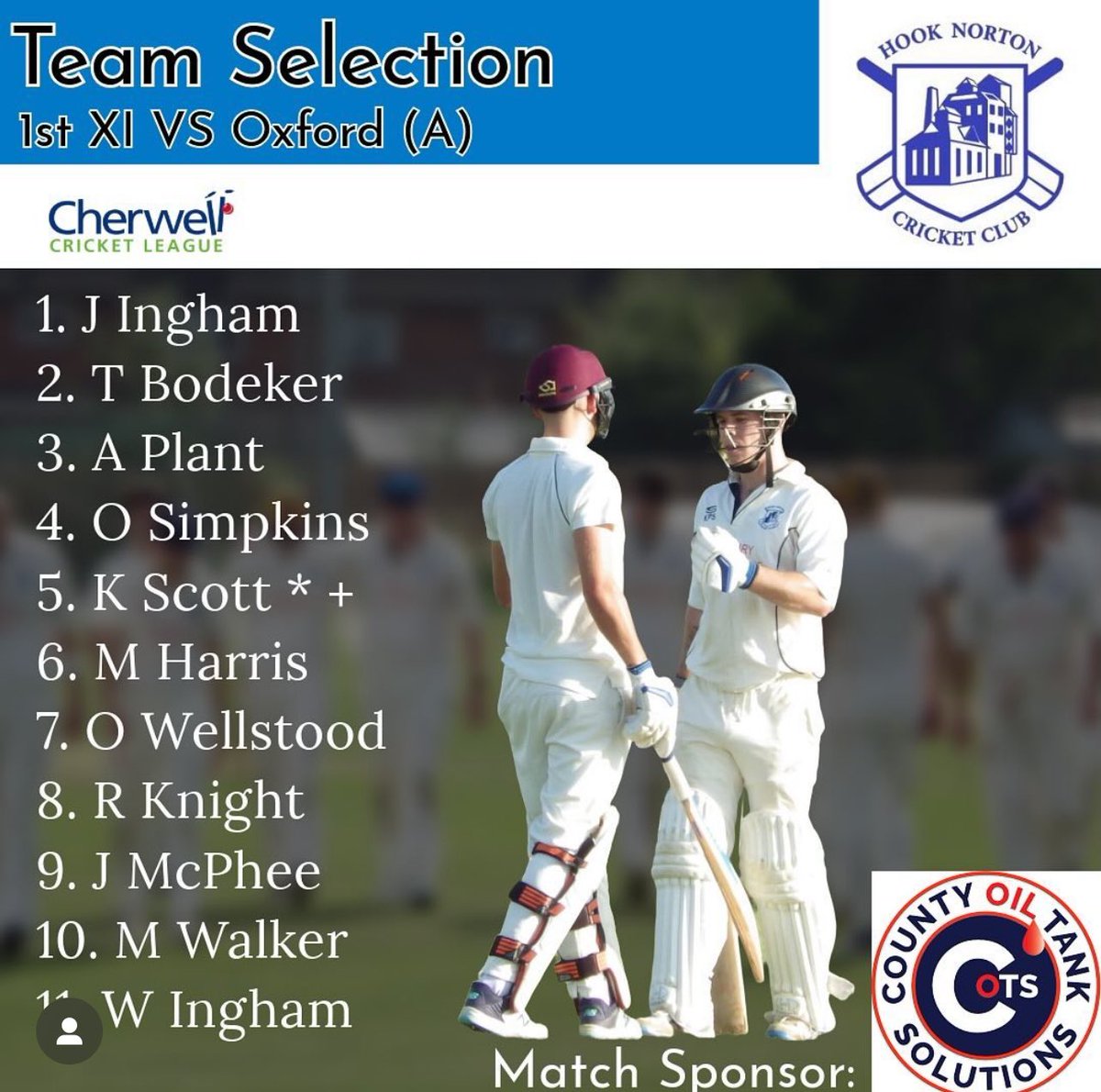 Hook Norton Cricket Club (@hooknortoncc) on Twitter photo 1โs are just starting away at Oxford, the 2โs will start at ๐ก vs <a href="/swinbrookcc/">Swinbrook CC</a> at 1pm. Come down and support the 2โs. ๐คfor 2 great games today in the <a href="/Cherwellcricket/">Cherwell Cricket League</a> 1โs are just starting away at Oxford, the 2โs will start at ๐ก vs <a href="/swinbrookcc/">Swinbrook CC</a> at 1pm. Come down and support the 2โs. ๐คfor 2 great games today in the <a href="/Cherwellcricket/">Cherwell Cricket League</a>