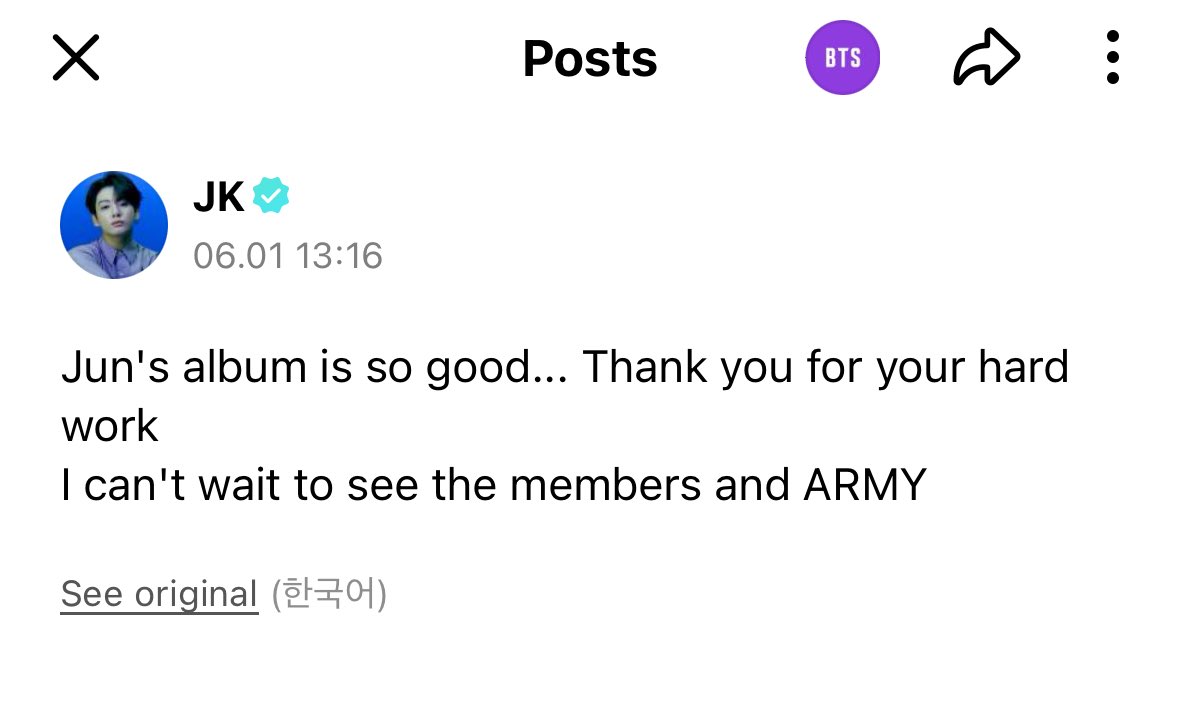 its_vanessa_'s tweet photo. Had such a mental breakdown after #Jungkooks post ๐ญ
Heโs there, he misses us as much as we miss him, hes listening to music and is celebrating his #Namjoons Album #RightPeopleWrongPlace like the big fanboy he always was.๐ฅน๐๐๐ป
Life seems to be a little better and brighter now. https://t.co/vdu2k74Gf0