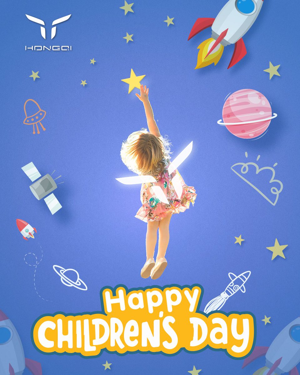 Fuel smiles and dreams! #HappyChildrensDay from #HONGQI to the future pioneers and explorers! 🚗🎈#TheConnection #festivalgreetings