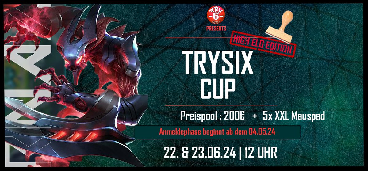 Die Prime League Gruppen stehen fest und die Teams sind ready. 

Eine Gute Möglichkeit das Turnier als Scrim plattform zu nutzen!

Anmeldungen nur noch heute und morgen möglich! 

Würde mich über RT sehr freuen, damit die ein oder andere Orga ihren weg noch findet ins Turnier!