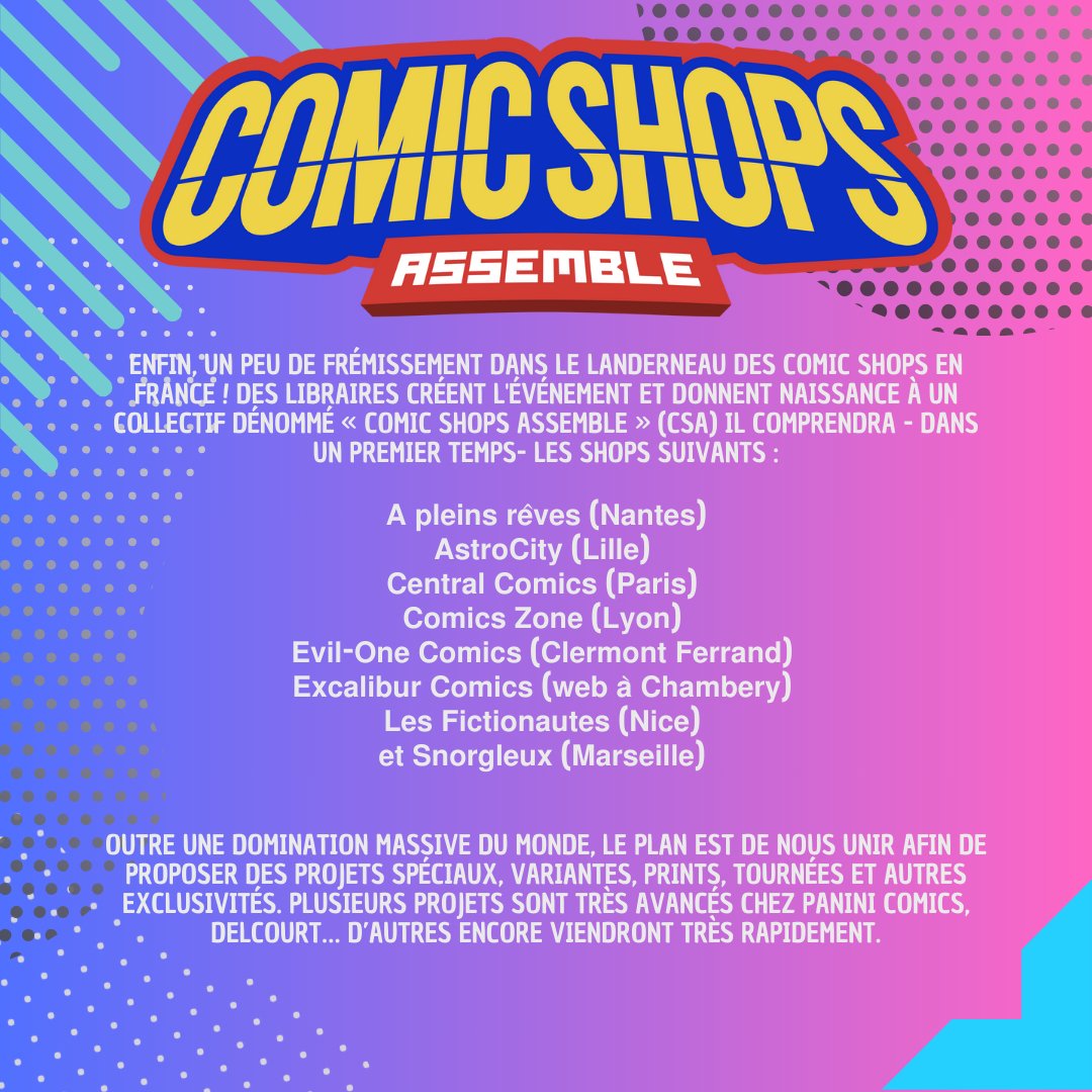Avec 7 autres librairies, on lance un collectif !

Le but : vous proposer des exclusivités en partenariat avec des éditeurs 👍

Première annonce très bientôt 😁