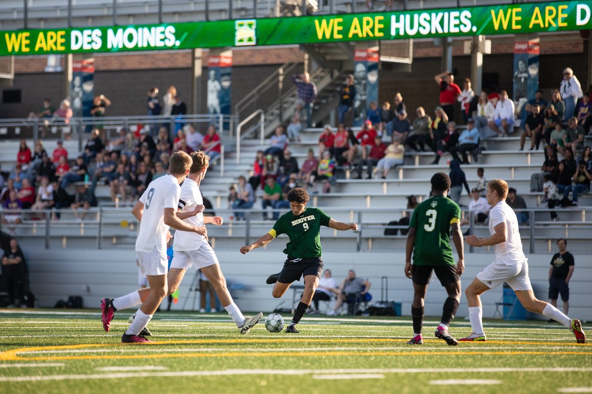 If you build it, they will come: in its first season, Mediacom Stadium hosts the Iowa high school boys soccer tournament, including the <a href="/DMHuskies/">Hoover Activities</a> playing for the Class 3A title. Hoover faces Dallas Center-Grimes this morning at 10:00 in the championship game. Go Huskies!
