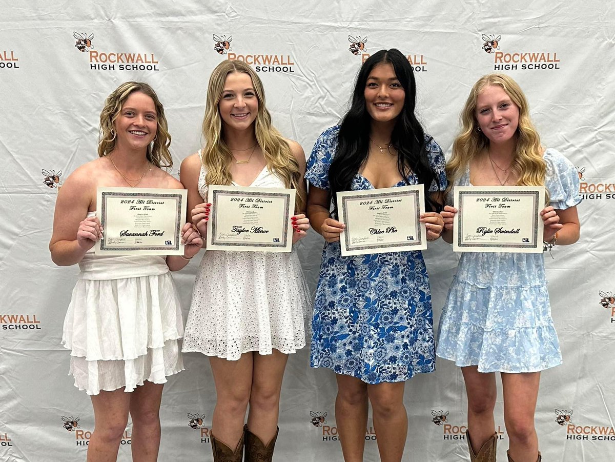 Congratulations to our Varsity ladies that were selected to the 10-6A All-District First Team!
Savannah Ford, Taylor Minor, Chloe Phe, and Rylie Swindall