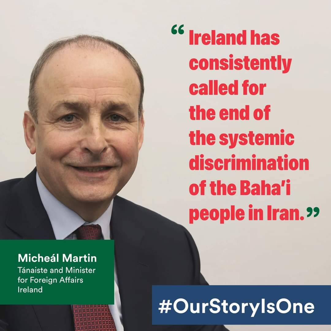DerryBahais's tweet photo. For those wondering, the Tanaiste is the deputy prime minister of Ireland. 

#OurStoryIsOne 
#bahaipersecution 
#bahaisireland https://t.co/93bS3Ba8Dp