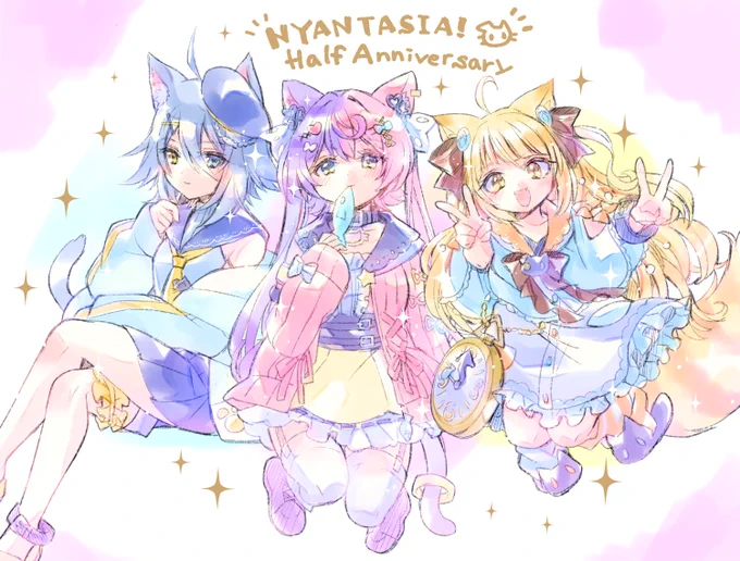 half anniversaryおめでとう!#あんずにゃーと#tartpic#しゅわっと美術館 