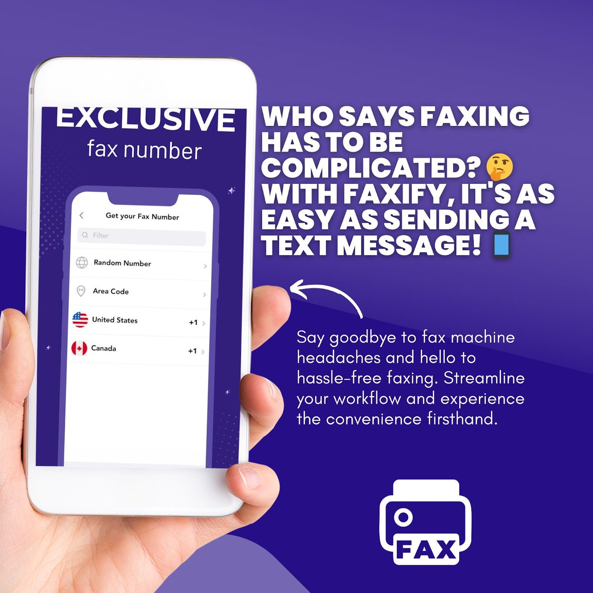 faxify_app's tweet image. Say goodbye to fax machine headaches and hello to hassle-free faxing. Streamline your workflow and experience the convenience firsthand. Download Faxify now and simplify your faxing experience today!
.
Visit our Website faxify.us
.
.
#faxify #easyfaxing #hasslefree