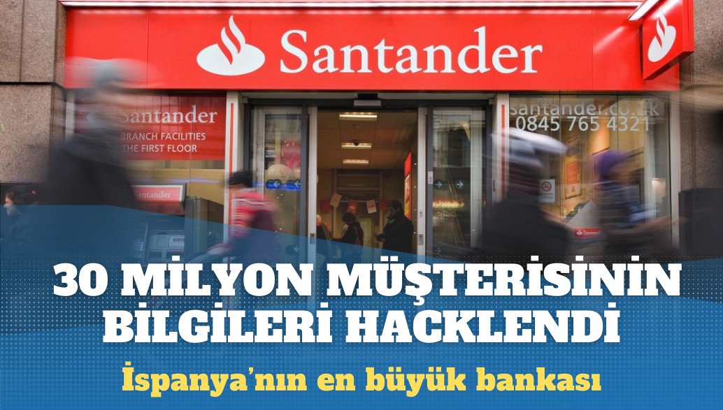 Santander bankasının 30 milyon müşterisinin bilgileri hacklendi aktifhaber.com/dunya/santande…
