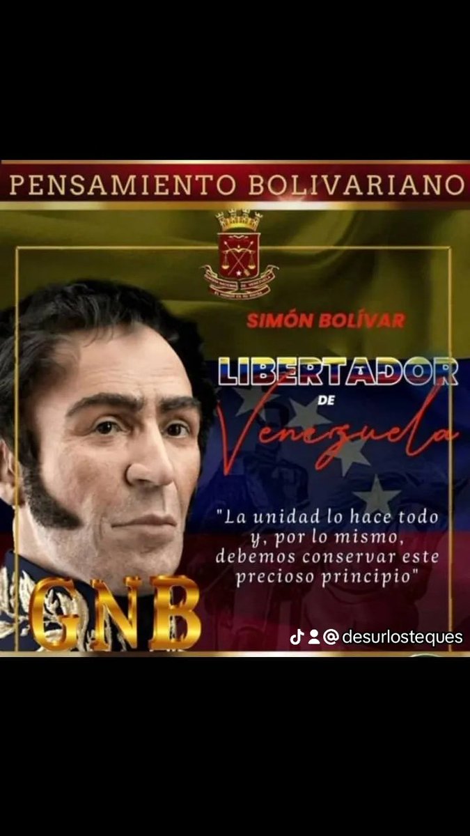 #01JUN Buenos días Venezuela 🇻🇪 iniciando el mes con un pensamiento revoluciónario de nuestro padre de la patria grande, Simón Bolivar🇻🇪.