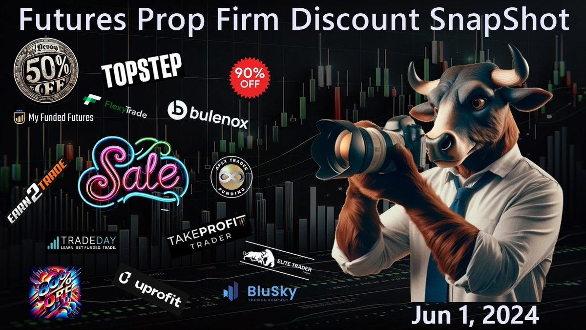 MightyOxTrading's tweet photo. The MightyOxTrading Futures PropFirm Discount Snapshot video is live! A Daily Video showcasing the best deals from 13 of the biggest #Futures #propfirms 

https://t.co/yEYMo50oou

#futurestrading #daytrading #ES_F  #futurestrader #propfirm #NQ_F https://t.co/U3WqpMolCR