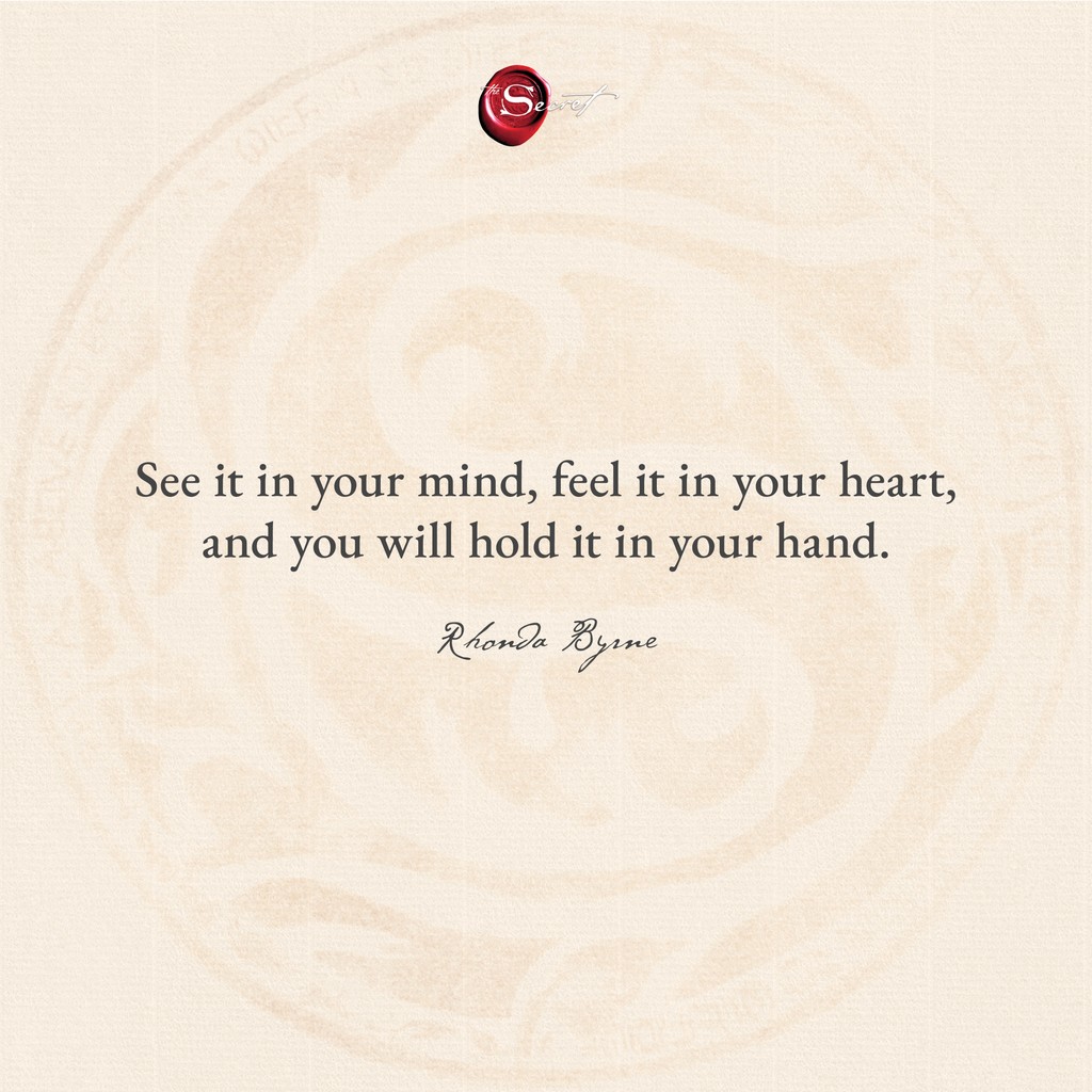 Visualize it, feel it, and manifest it. Share below what you are manifesting. ✨

"See it in your mind, feel it in your heart, and you will hold it in your hand."

#RhondaByrne #TheSecret #lawofattraction #loa #visualization #manifestation #askbelievereceive