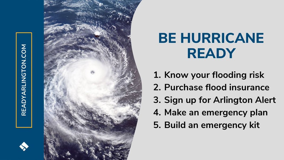 The Atlantic hurricane season begins today. Are you ready for storms and heavy rain? Learn how you can prepare, including signing up for @ArlingtonAlert weather updates: bit.ly/3KokpLK

#hurricaneseason #arlwx #dcwx #vawx