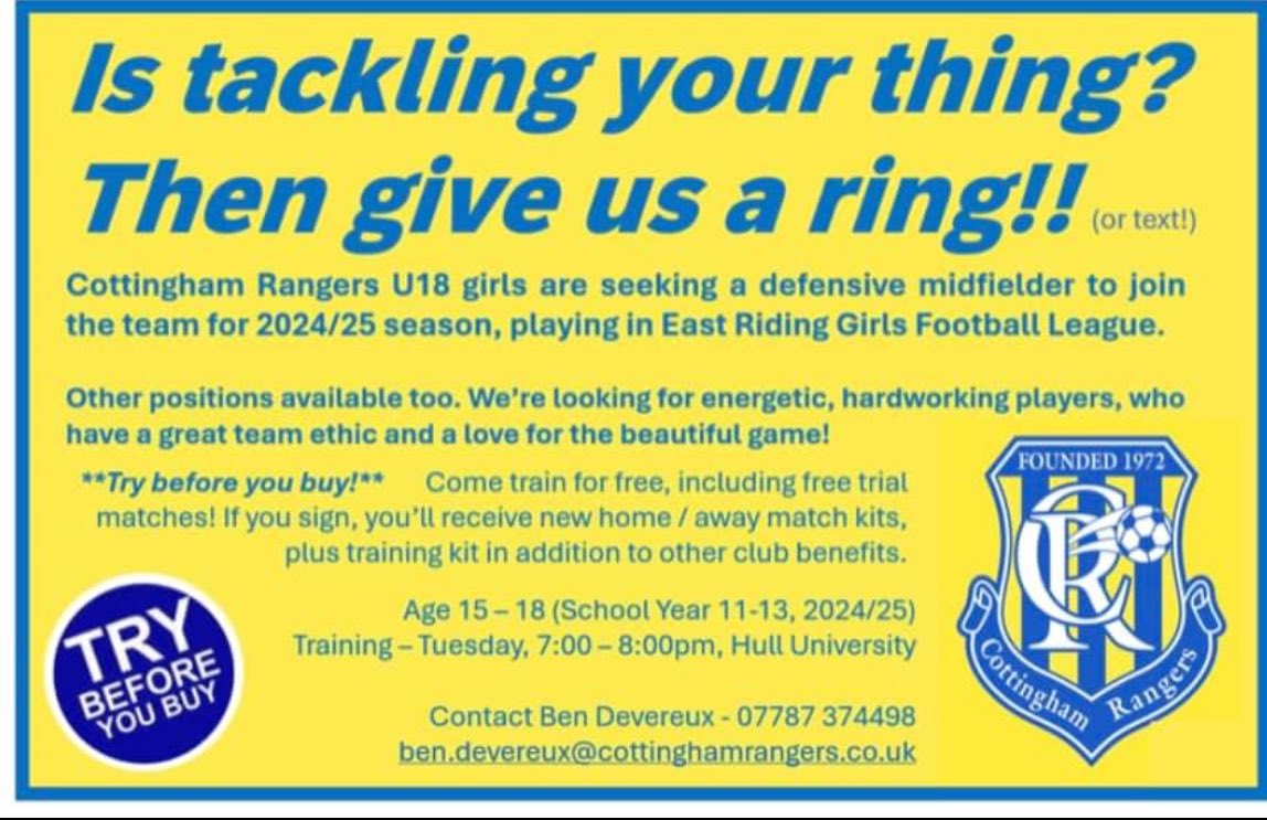 Cottingham Rangers (@cottrangers) on Twitter photo 