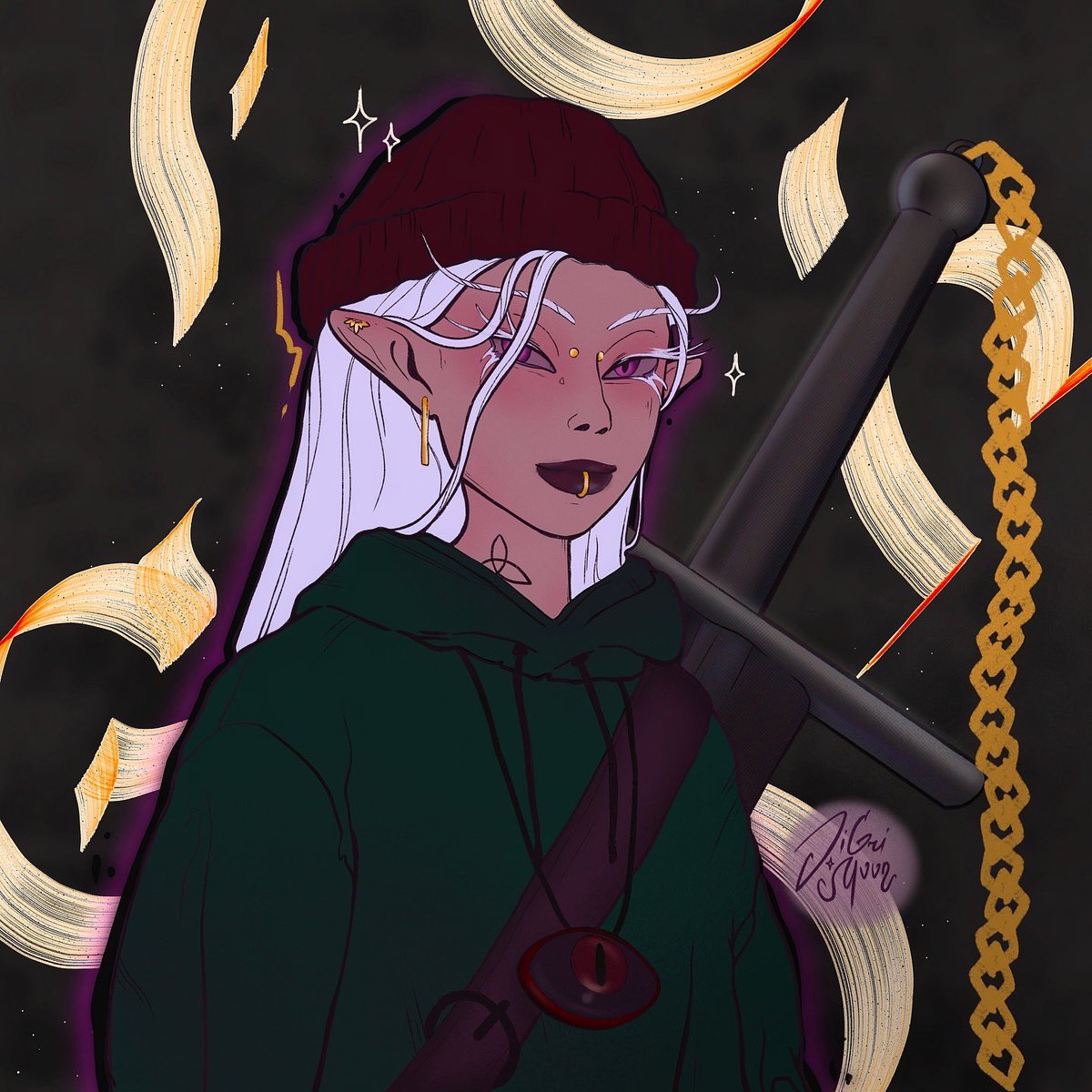 ✦ 𝔈𝔩𝔳𝔢𝔫 𝔨𝔫𝔦𝔤𝔥𝔱 ♱
#dimoonart #digital #art #procreate