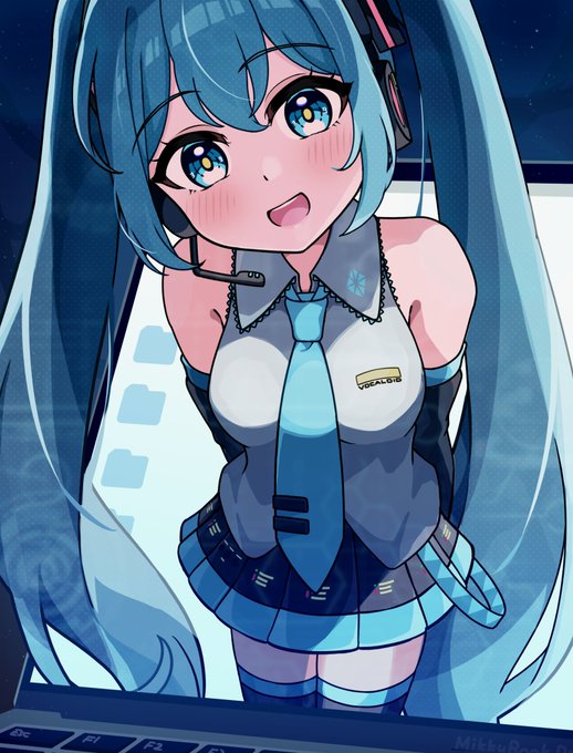 「blue hair twintails」 illustration images(Latest)