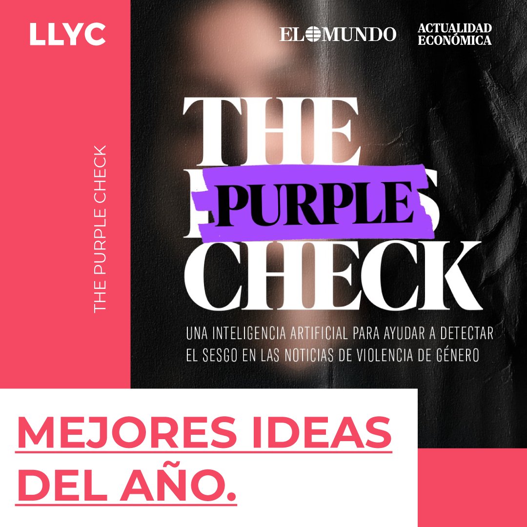Esto refleja nuestro compromiso con la #igualdad y el progreso social usando #IA para informar y opinar mejor sobre violencia de género . 
Enhorabuena al #LLYCTeam 💪 LET’S FLY
slink.com/llyc:100mejore…