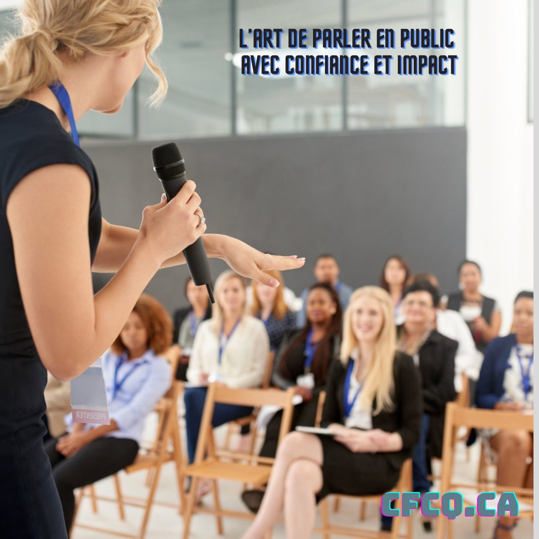 ecolestephanroy's tweet photo. 🎤 **PARLER EN PUBLIC: UN DÉFI
**1. Posture Gagnante**
Adoptez une posture ouverte et expansive avant de parler pour augmenter votre assurance.
**2. Respiration Abdominale** 🌬️
Respirez profondément et lentement pour un calme 
➡️ [CFCQ](https://t.co/bI2sLSRS4z)
📧 info@cfcq.ca https://t.co/BgrxQoXesF