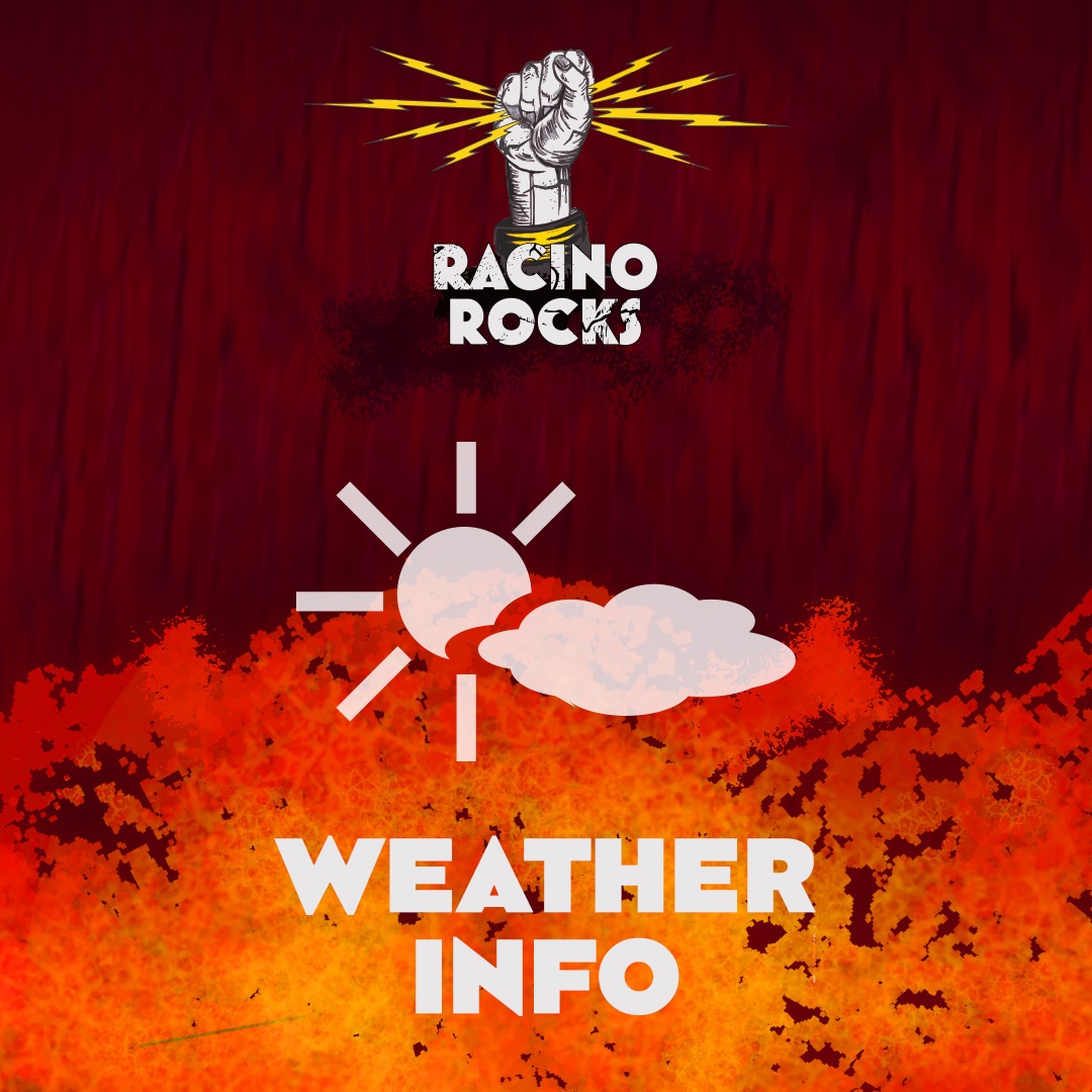 AUFHEBUNG GEWITTERWARNUNG 

Gute Nachrichten! Die Gewitterwarnung wurde aufgehoben. Zeit für ein Kaltgetränk an der frischen Luft, Racino Rocks! 🤘
**
Good news! The thunderstorm warning has been lifted. Time for a cold drink in the fresh air, Racino Rocks! 🤘
#RacinoRocks2024