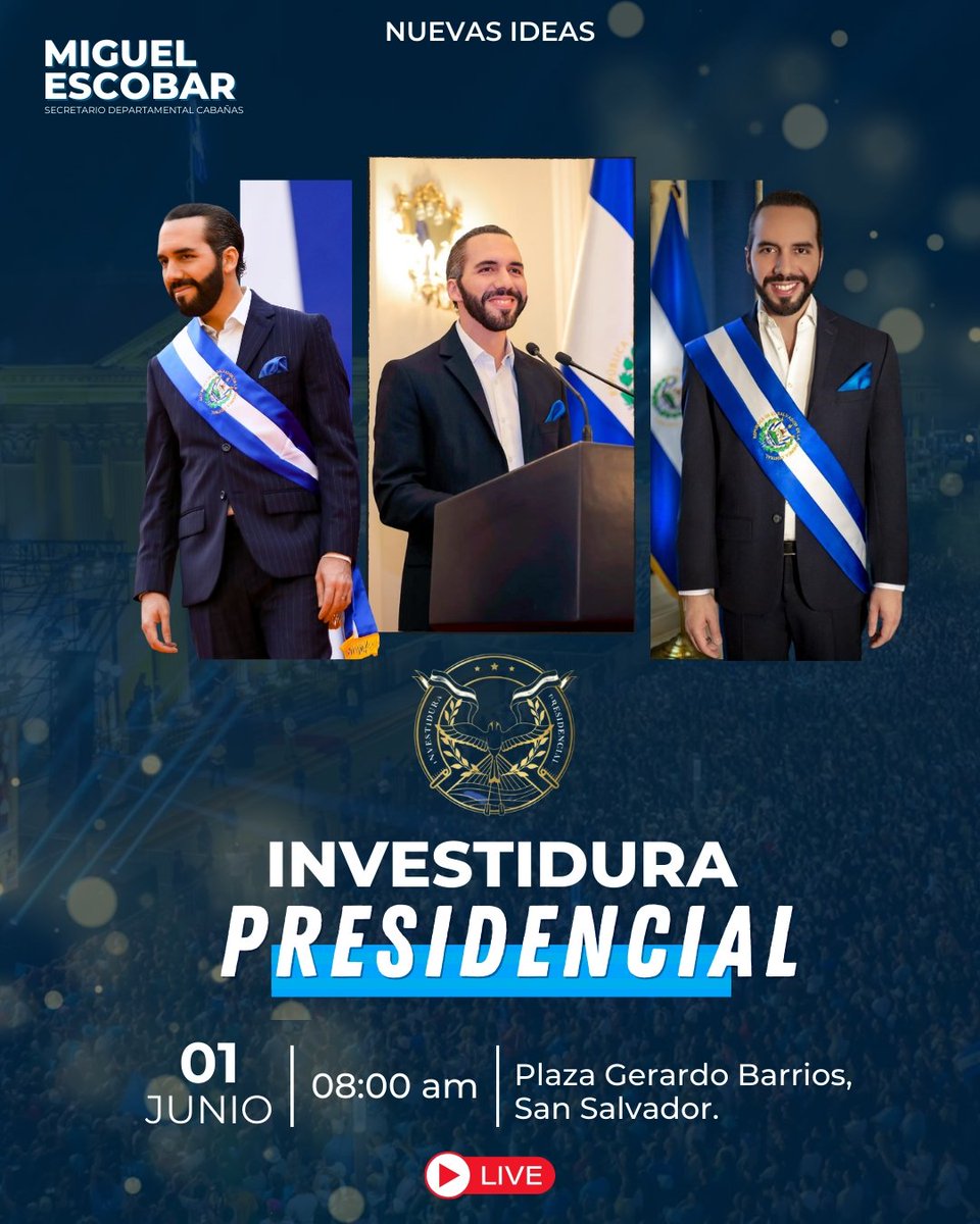 ¡Estamos listos para la #InvestiduraPresidencial de nuestro excelentísimo Presidente <a href="/nayibbukele/">Nayib Bukele</a>! 🤩

Volvemos a ser partes de este gran momento histórico, que Dios bendiga a El Salvador. 🇸🇻