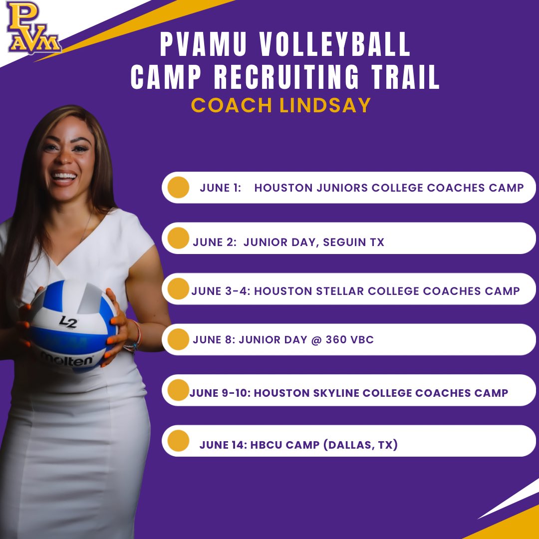 Here are the camps you will be able to catch <a href="/CoachLindsay11/">Coach Cheri Lindsay</a> at this week! We have a busy week recruiting ahead of us. We look forward to seeing you at one of these camp recruiting opportunities! #GritOverQuit #FuturePanthers #OnTheHunt