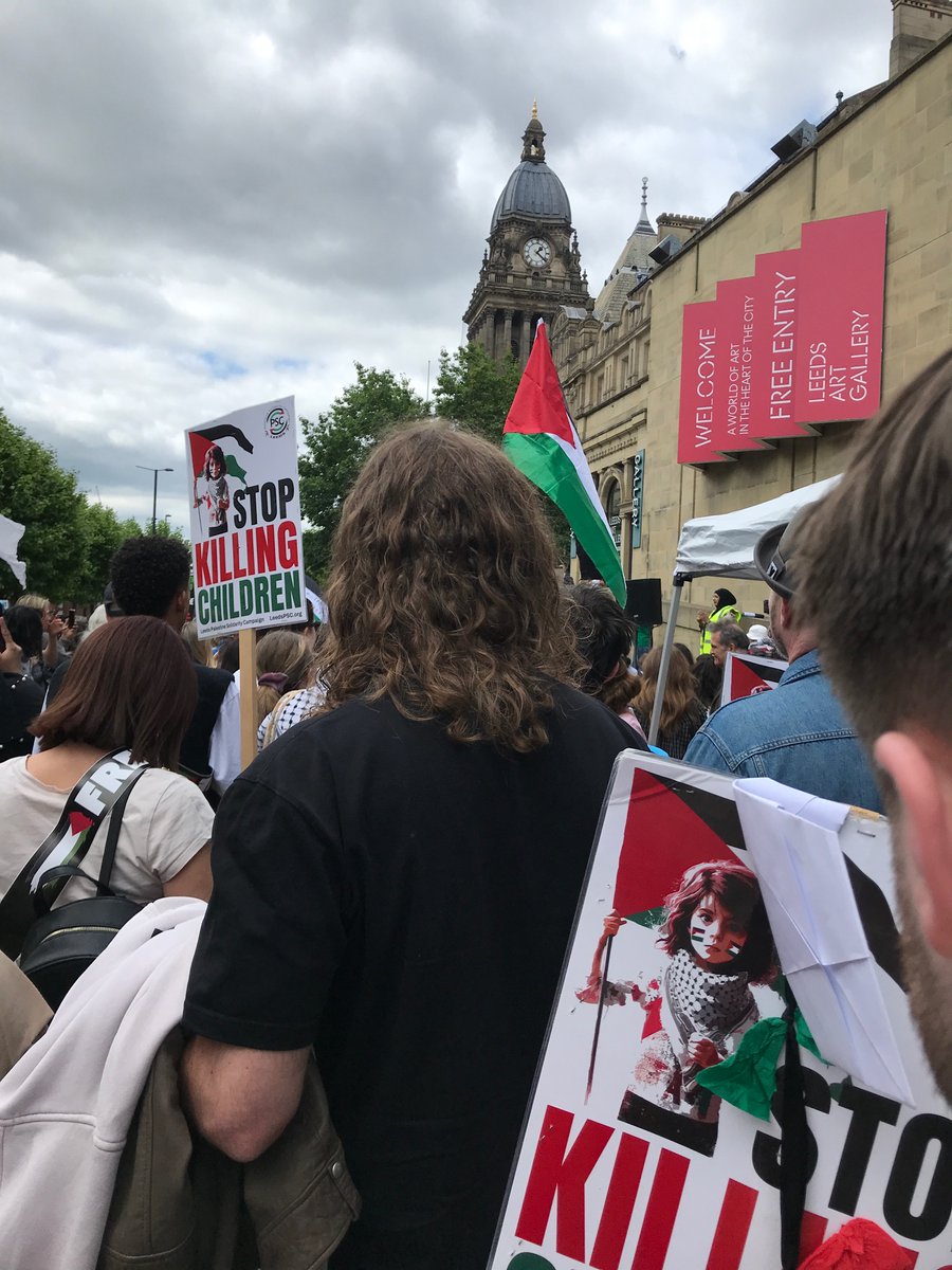 Here we are, in Leeds, still protesting a genocide in Gaza, what else is it going to take for our so called leaders to stop arming Israel?