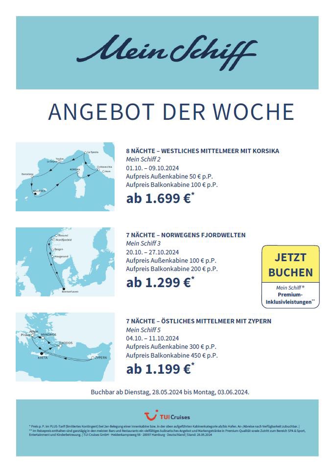sunnycruise's tweet image. #TuiCruises #MeinSchiff #Wochenendangebot  weitere ausgewählte Angebote meinereiseangebote.de/SDDC-1478