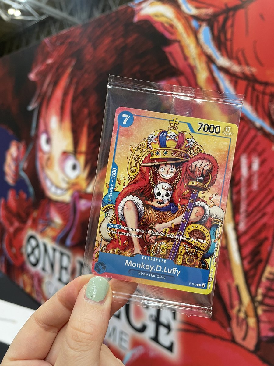 UK Games Expo] Hello One Piece Pirates! Participate in a TCG demo tutorial  at Hall 1-743 to get the P-043 Monkey.D.Luffy card! Do not miss the chance  to get hands on this