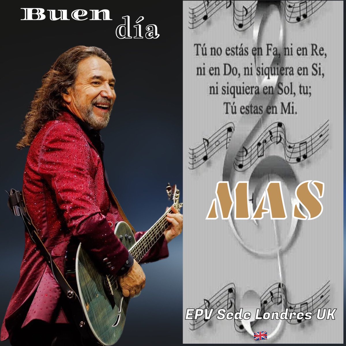 Feliz Sábado para todos los Fans de @MarcoASolis #ElMasQuerido
“Que tu día sea una bella melodía que alegre tu vida”
#epvsedelondresuk #siempreatuladoMAS