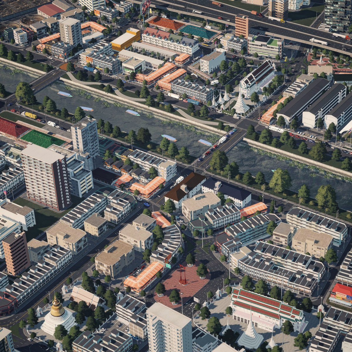 Southeast asian vibe #CitiesSkylines