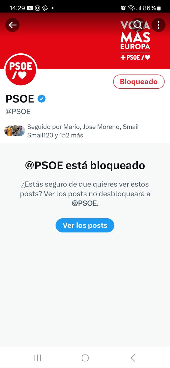 encarpe71's tweet image. Al @PSOE @desdelamoncloa @sanchezcastejon no le gustan mis comentarios,  me ha bloqueado 
GRACIASSSSS por eso #YoPP con @DolorsMM @NunezFeijoo @ppopular