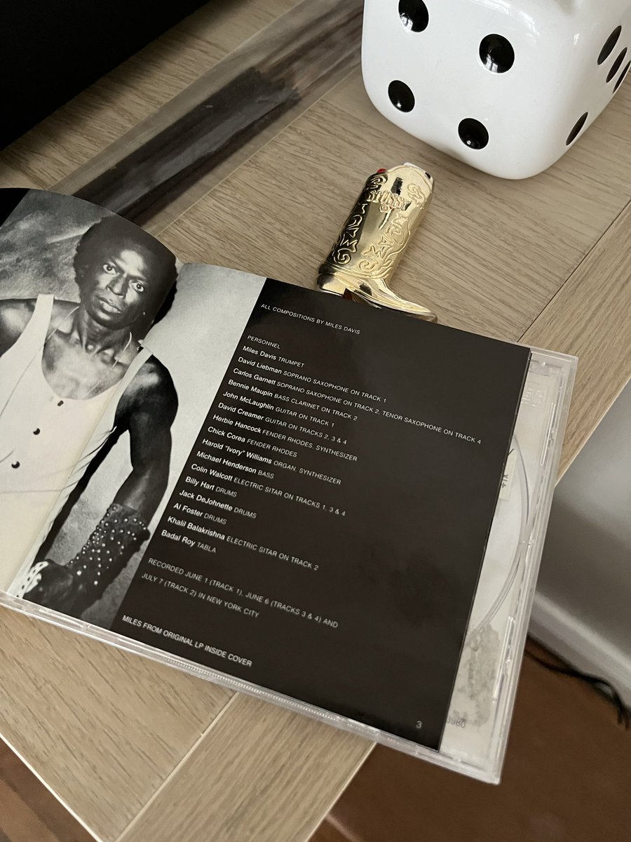 cooplemoderne's tweet photo. jazz in the morning. starting black music month off with one of miles davis’ most afrocentric albums. also, look at that fucking list of musicians contributing to this masterpiece. this is kd’s warriors level. https://t.co/9SLJQ1BoTc