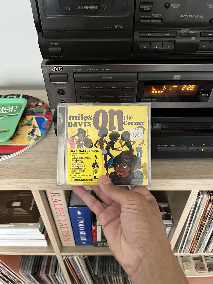 cooplemoderne's tweet photo. jazz in the morning. starting black music month off with one of miles davis’ most afrocentric albums. also, look at that fucking list of musicians contributing to this masterpiece. this is kd’s warriors level. https://t.co/9SLJQ1BoTc