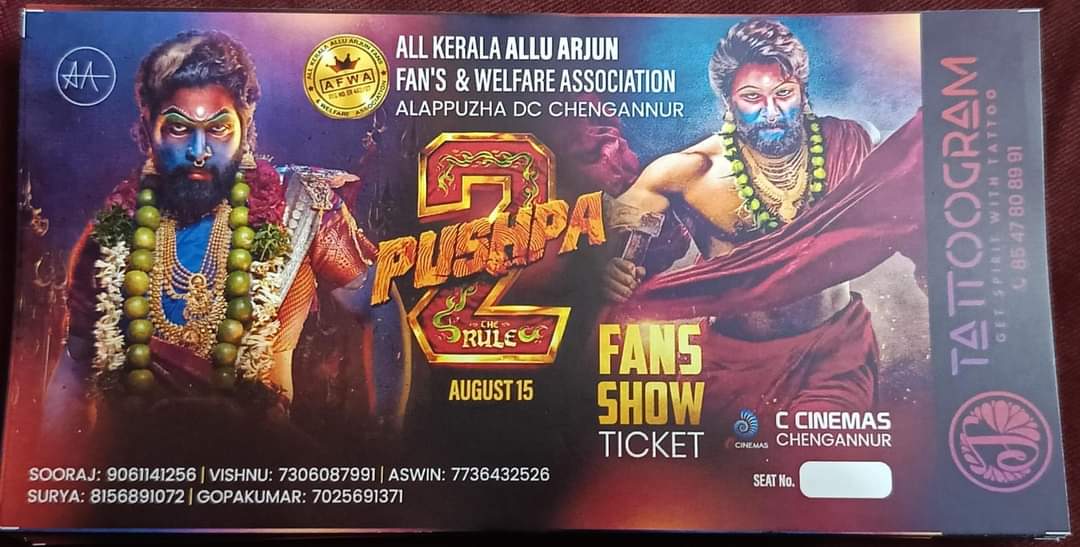 ASOKERALA's tweet photo. #Pushpa2TheRule Fans Show Booking Started By Alappuzha Unit @ C Cinemas Chengannur.

Mallu Arjun Fans Are On Fire Even Before Months Of Release 🔥

@alluarjun @e4echennai https://t.co/hgG9AkhJfN