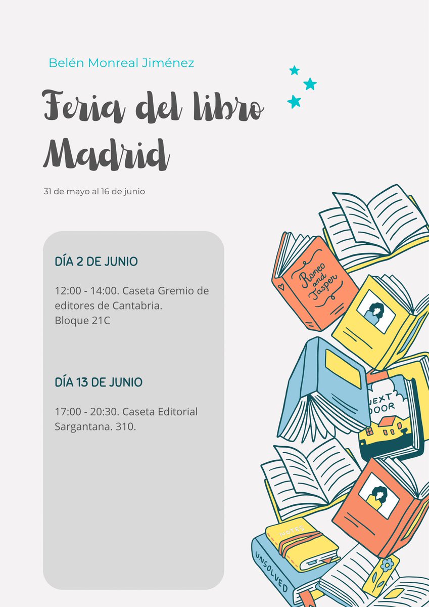 Nos vemos mañana en la <a href="/FLMadrid/">Feria del Libro de Madrid</a> 🥰🥰