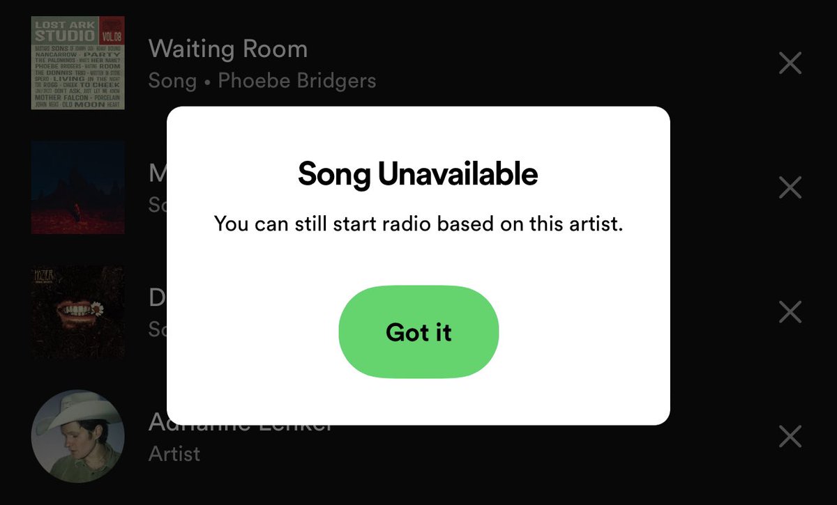 raspberhrriies's tweet photo. WAITING ROOM HAS BEEN REMOVED FROM SPOTIFY AGAIN https://t.co/Th9W8GHaRv