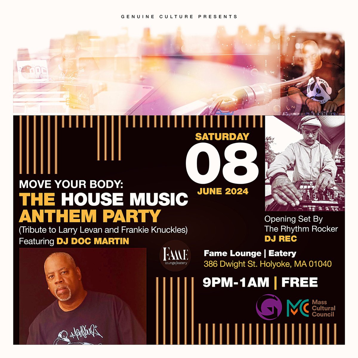 Genuine_Culture's tweet photo. 1 week away from The House Music Anthem Party featuring Dj Doc Martin with opening set by DJ Rec! It's going to be a Party! #GenuineCulture https://t.co/uadJ2OpBMu